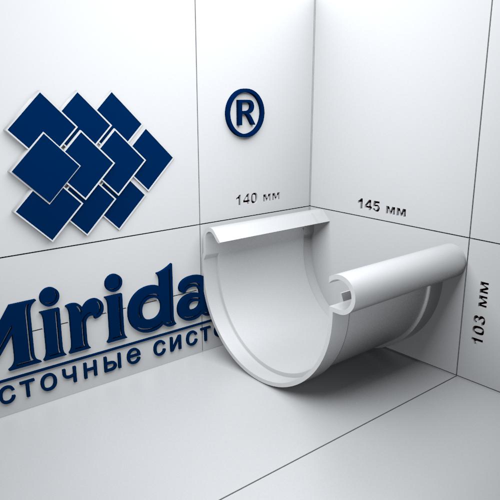 картинка Соединитель желоба белый завода Mirida