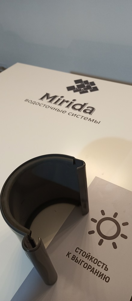 картинка Соединитель желоба графит завода Mirida